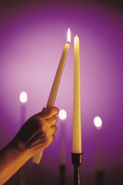 candle being lit