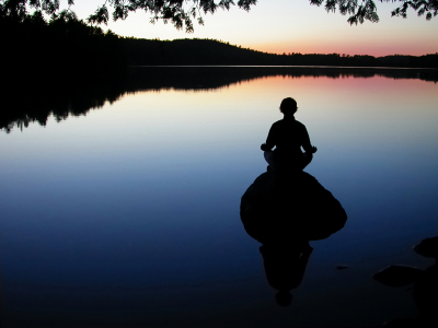 meditation on a lake