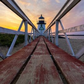 bridge to a lighthouse